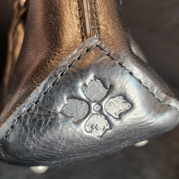 Patricia Nash Black Leather Satchel - Picture 4 of 13